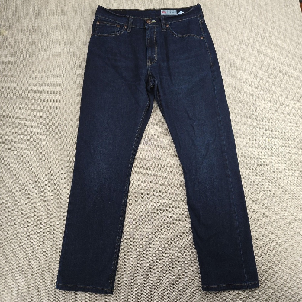 Wrangler Jeans Mens 31x30 Dark Wash Athletic Fit Stretch Denim Straight Leg - Picture 1 of 11